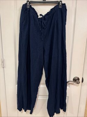 Relaxed Navy Drawstring Women's Jogger Pants